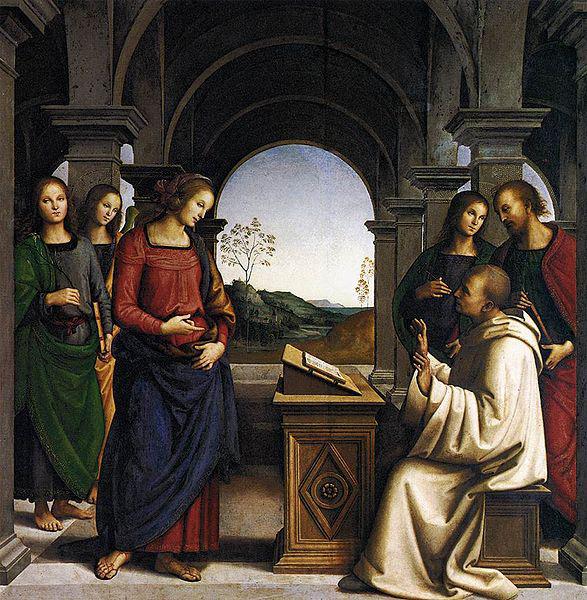 Pietro Perugino The Vision of St Bernard Norge oil painting art